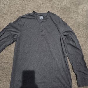 Men's Croft & Barrow Dark Gray Long Sleeve Henley